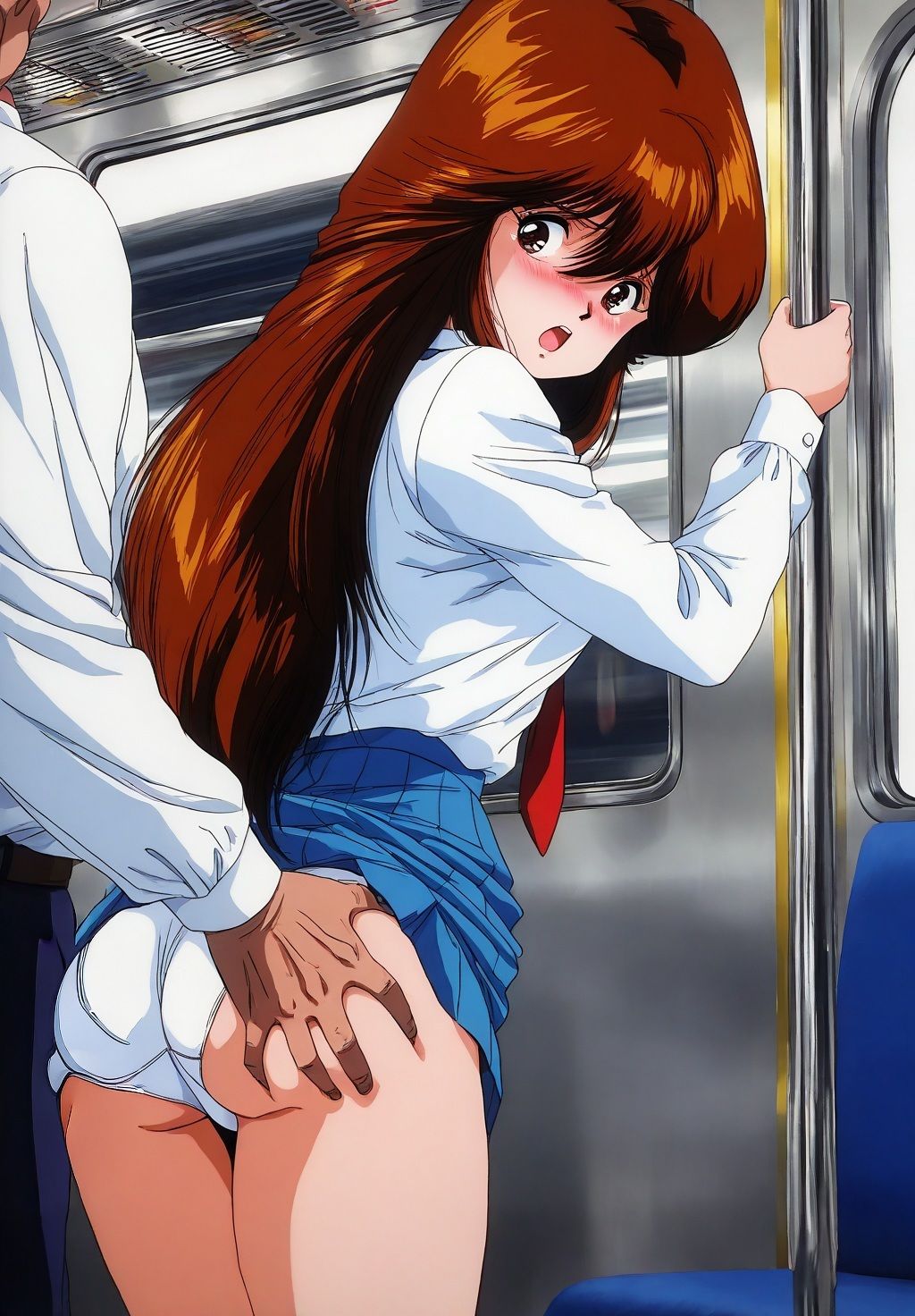 通学電車で痴●セックスで処女喪失  河合伊●菜 サンプル6ページ目