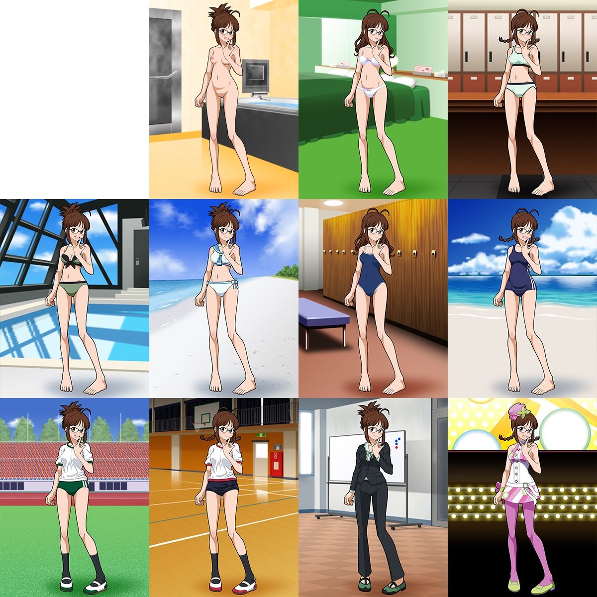 牡丹桜 画像の元 -真面目眼鏡統括管理娘兼歌姫編- サンプル1ページ目