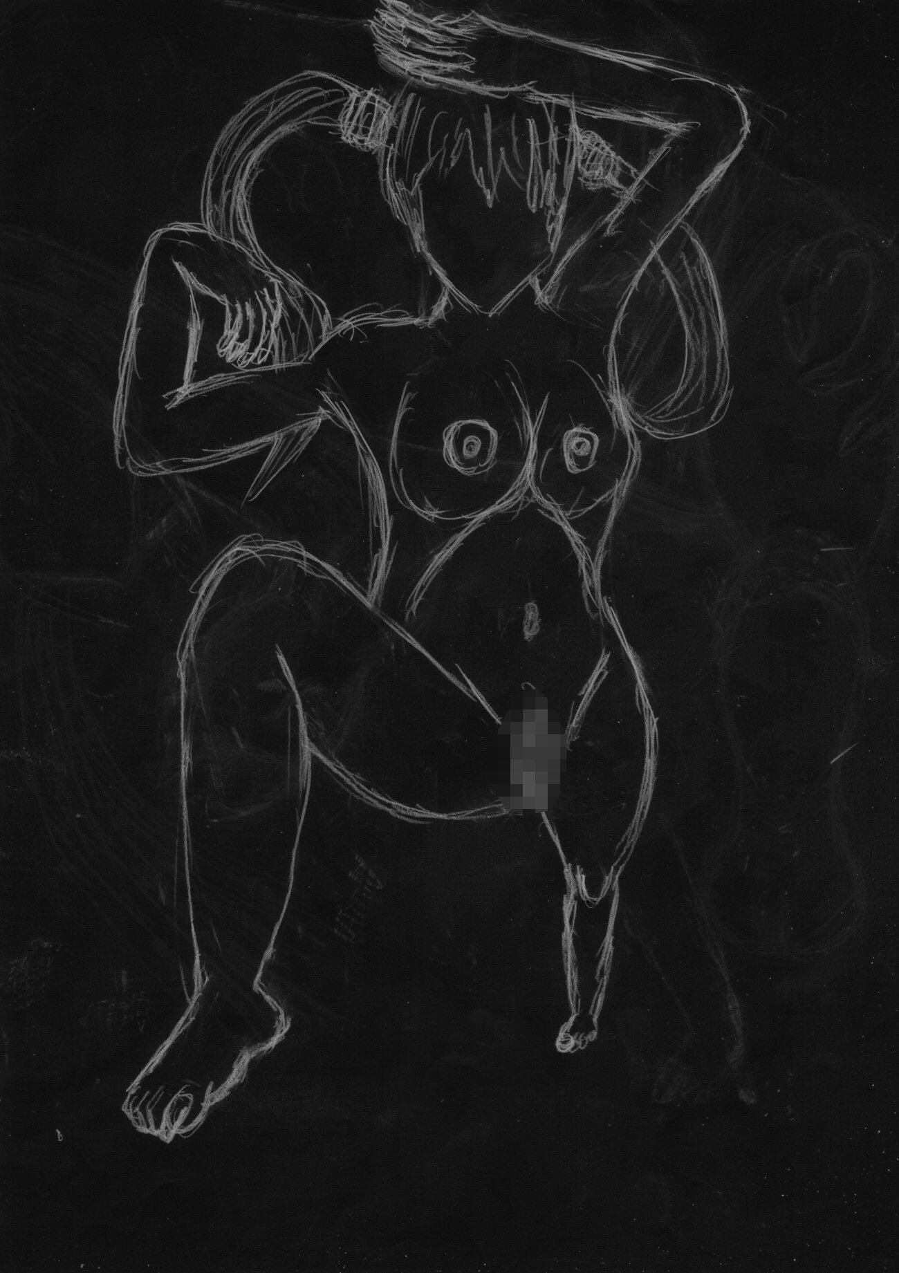 黒よりも黒いエロティックホラー黒戯絵集「マネキンポーズ2」 サンプル3ページ目