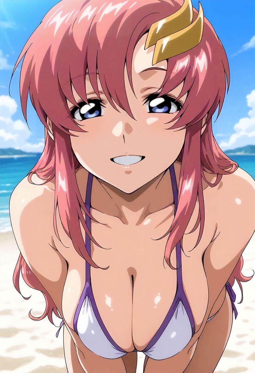 ラ〇ス・クラインコスプレの巨乳女の子とビーチでH サンプル2ページ目
