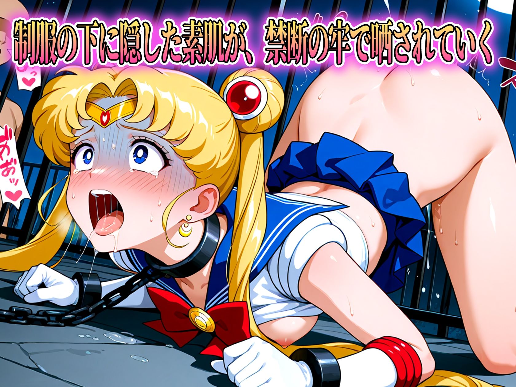 囚われた美少女戦士セーラー◯ーン 月野◯さぎ サンプル3ページ目