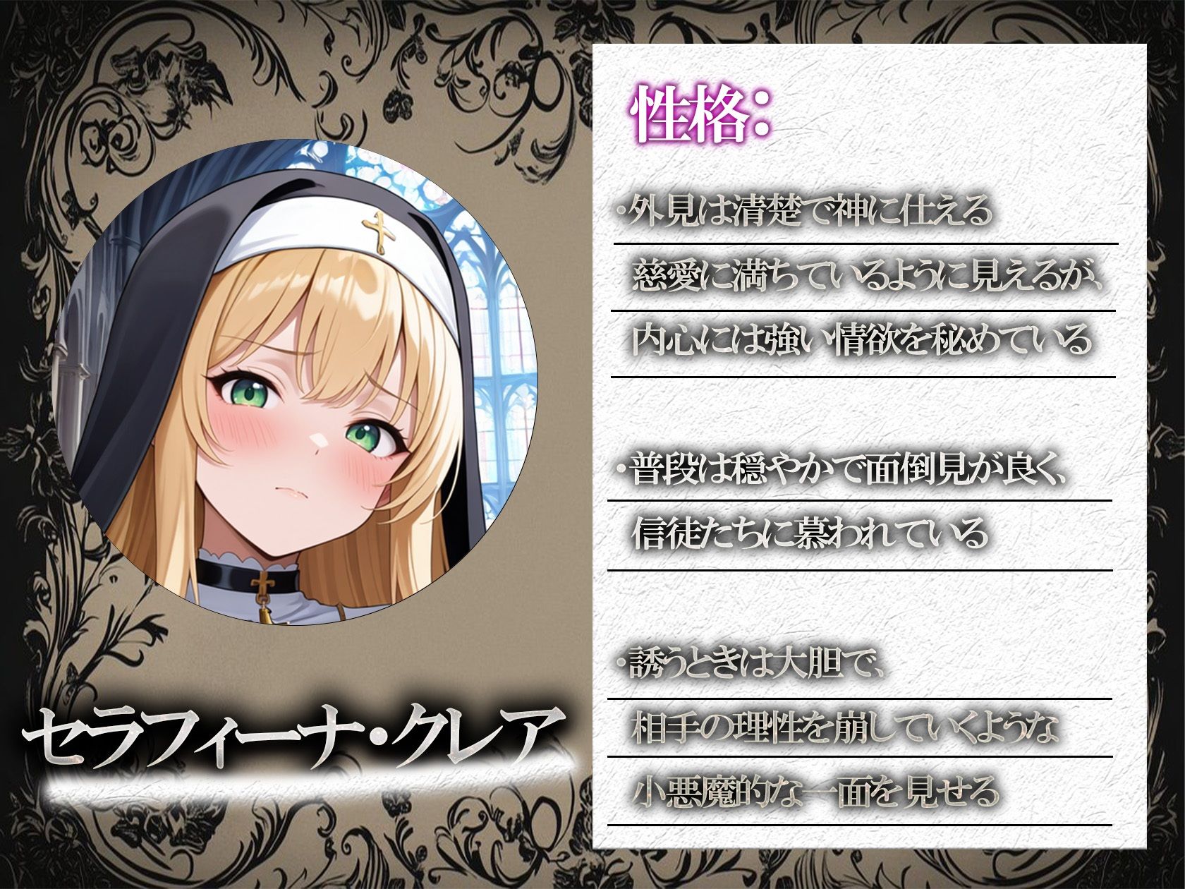 教会でシスターに誘われて サンプル1ページ目