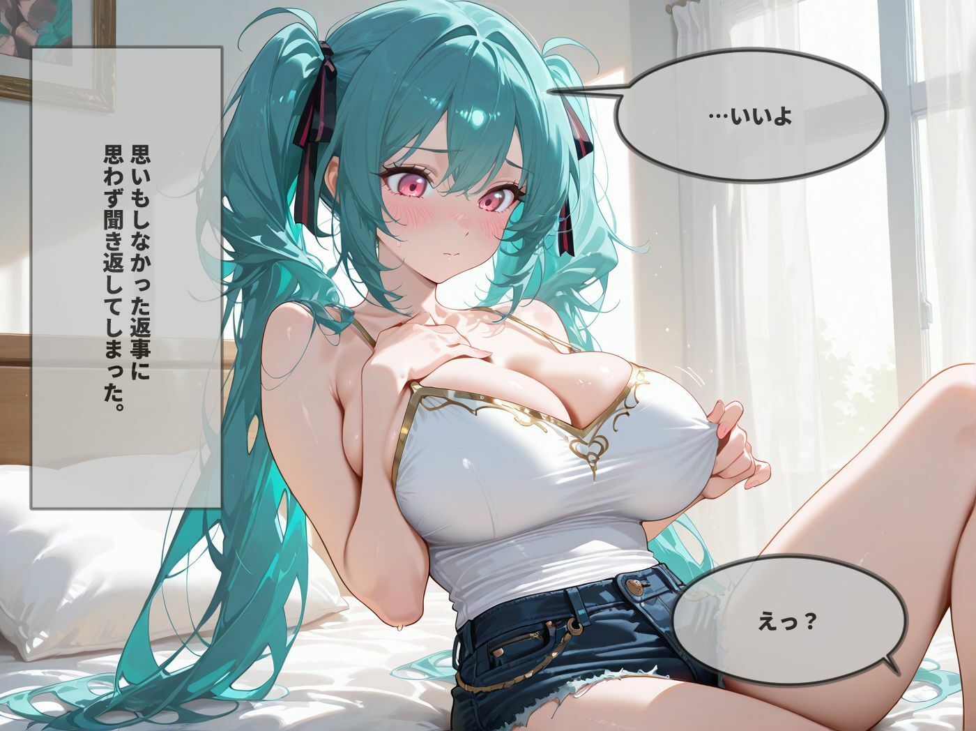巨乳幼馴染と、試しにヤってみたら。 サンプル4ページ目