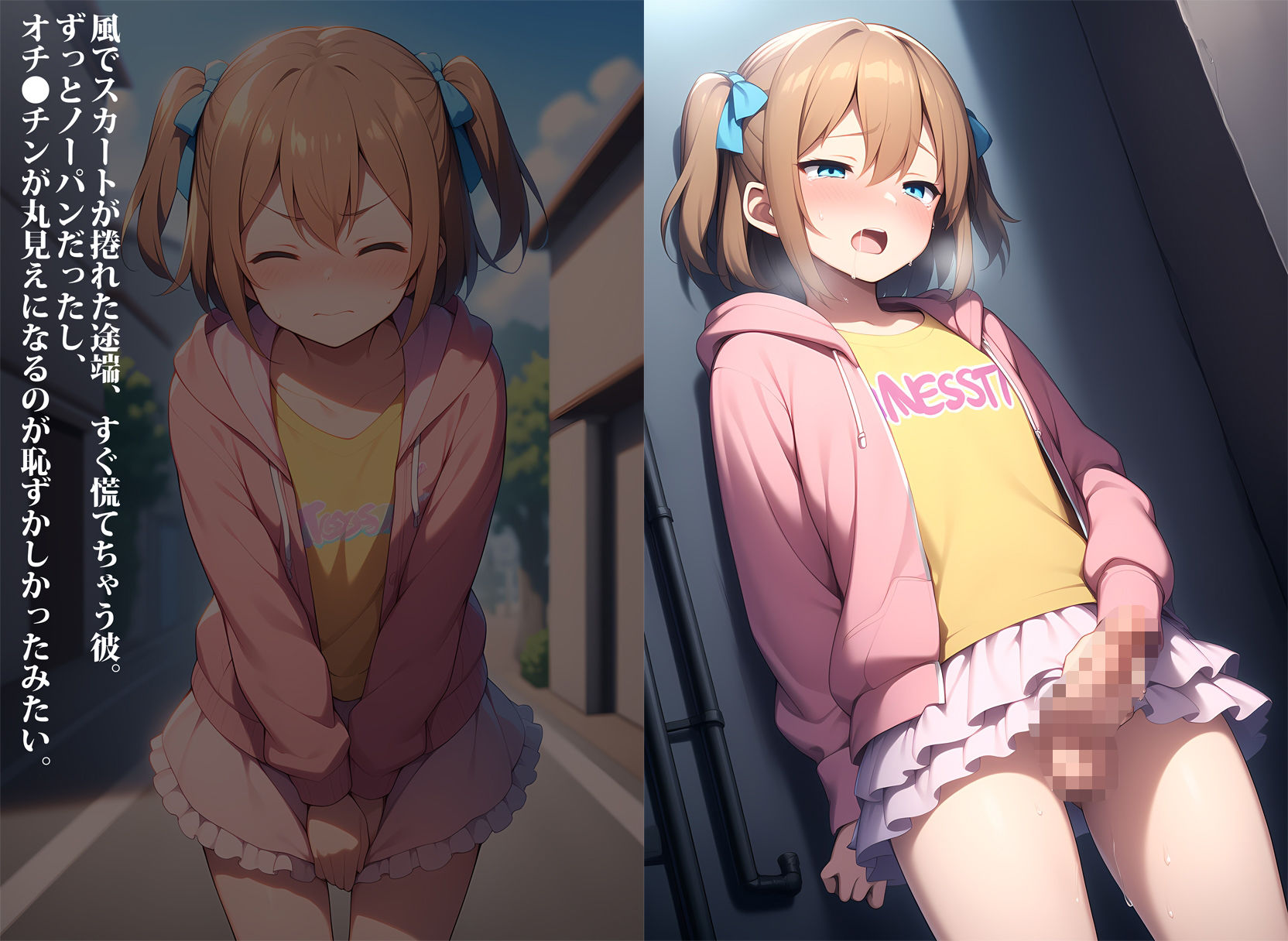 憧れのロリ服姿でお漏らし調教させられる男の娘 サンプル5ページ目