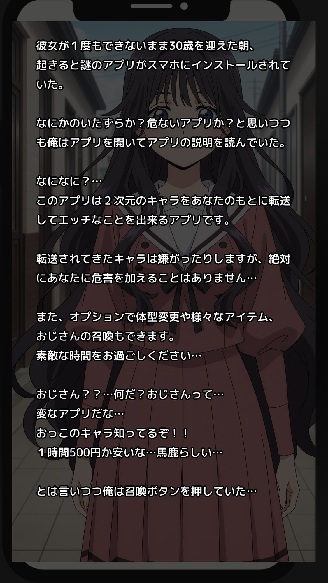 【一部セリフつき】Deliサモ☆ 美少女とおじさん強●召喚アプリ - スイーツ大好きJK編 - サンプル1ページ目