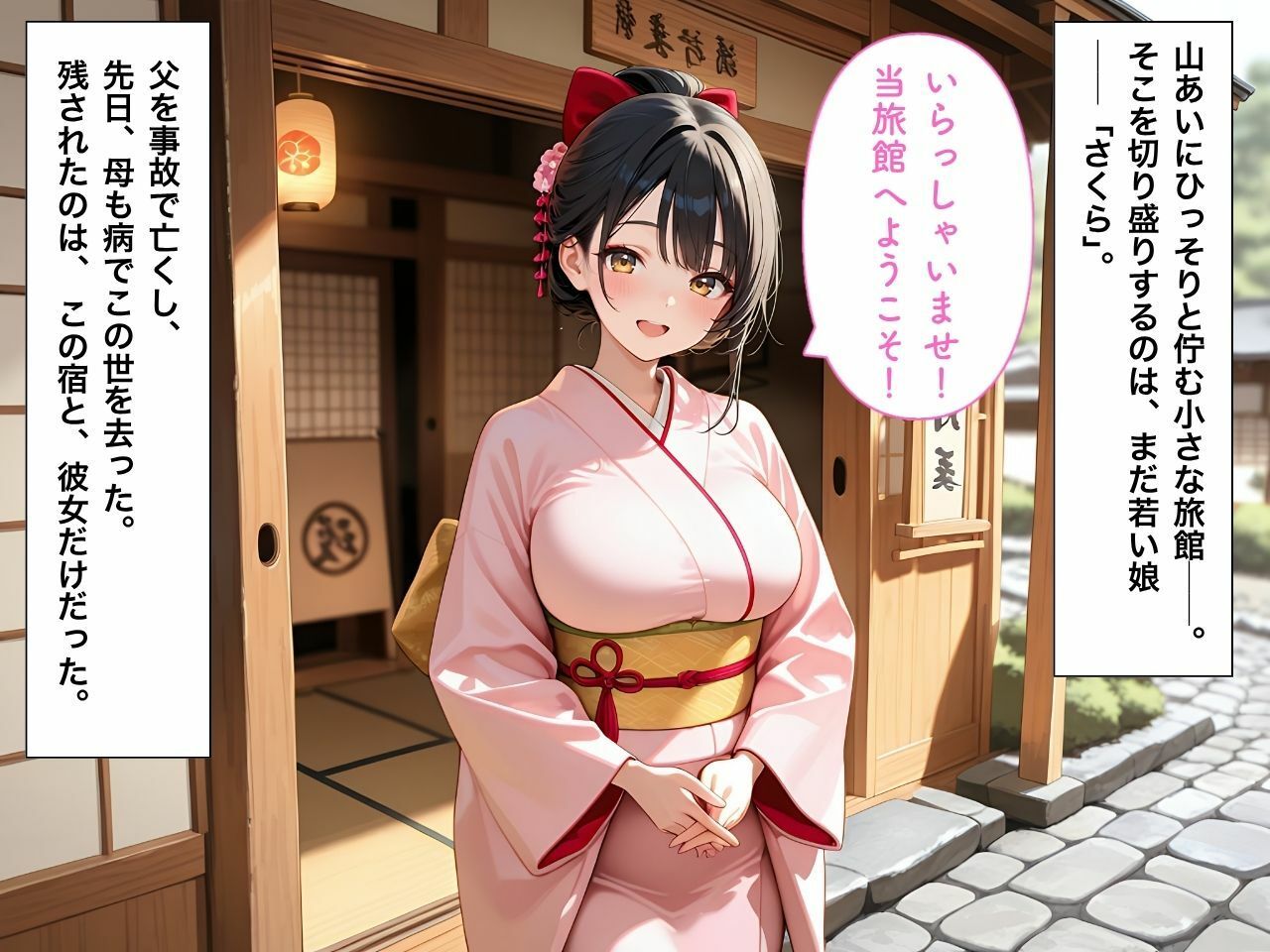 旅館の純情な一人娘が借金返済のために堕ちていく話 サンプル1ページ目