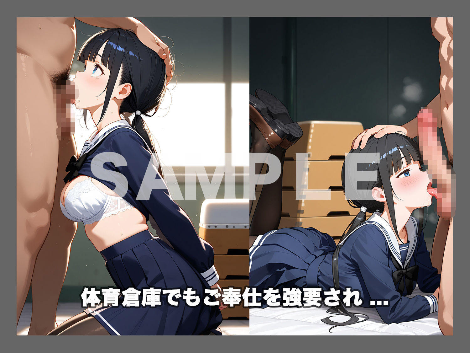 【フェラチオ特化CG集】みんなの生処理係 第1弾:制服編 - 藤宮 菫 サンプル3ページ目