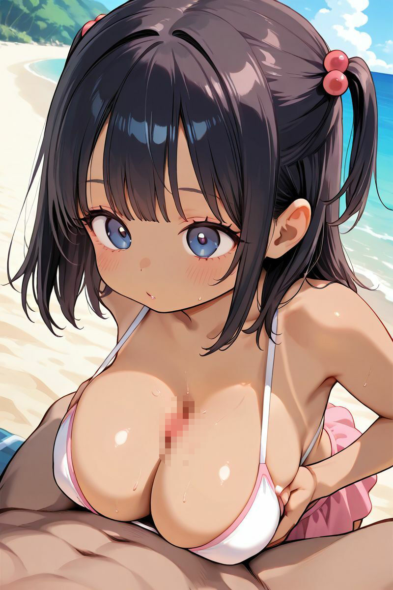 日焼けした巨乳の妹とエッチしたら最高に気持ちよかった「お兄ちゃんと私だけの秘密だよ」 サンプル3ページ目