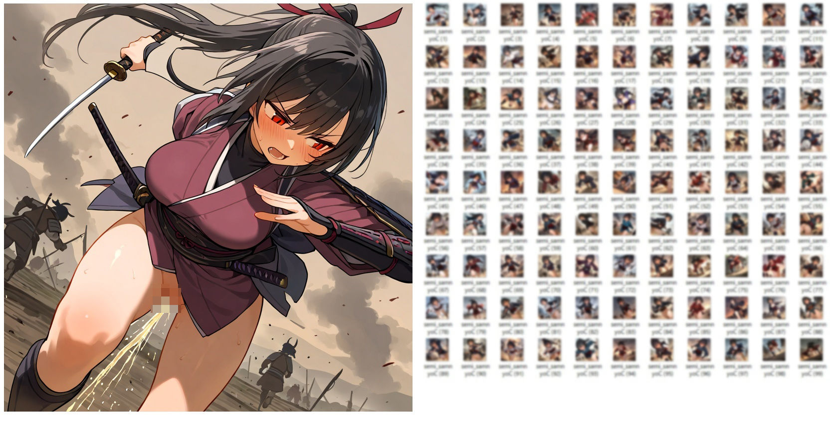 【在庫整理品】サムライ少女が戦場でお漏らししたりしてるだけのCG集其の参・敗走の尿 サンプル1ページ目