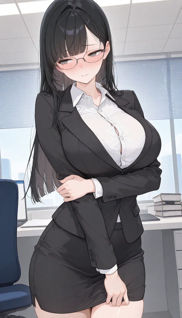 眼鏡巨乳OL（500枚） サンプル1ページ目