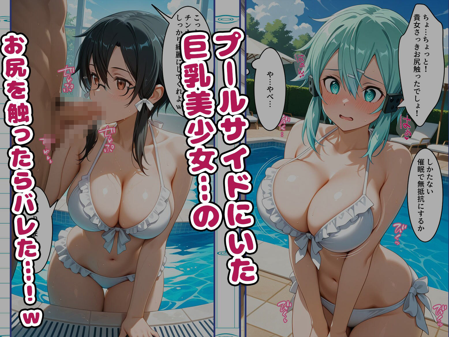 【S〇O編】知ってる？このプール…備え付けの「オナホ」があるらしいよ？2話 サンプル1ページ目