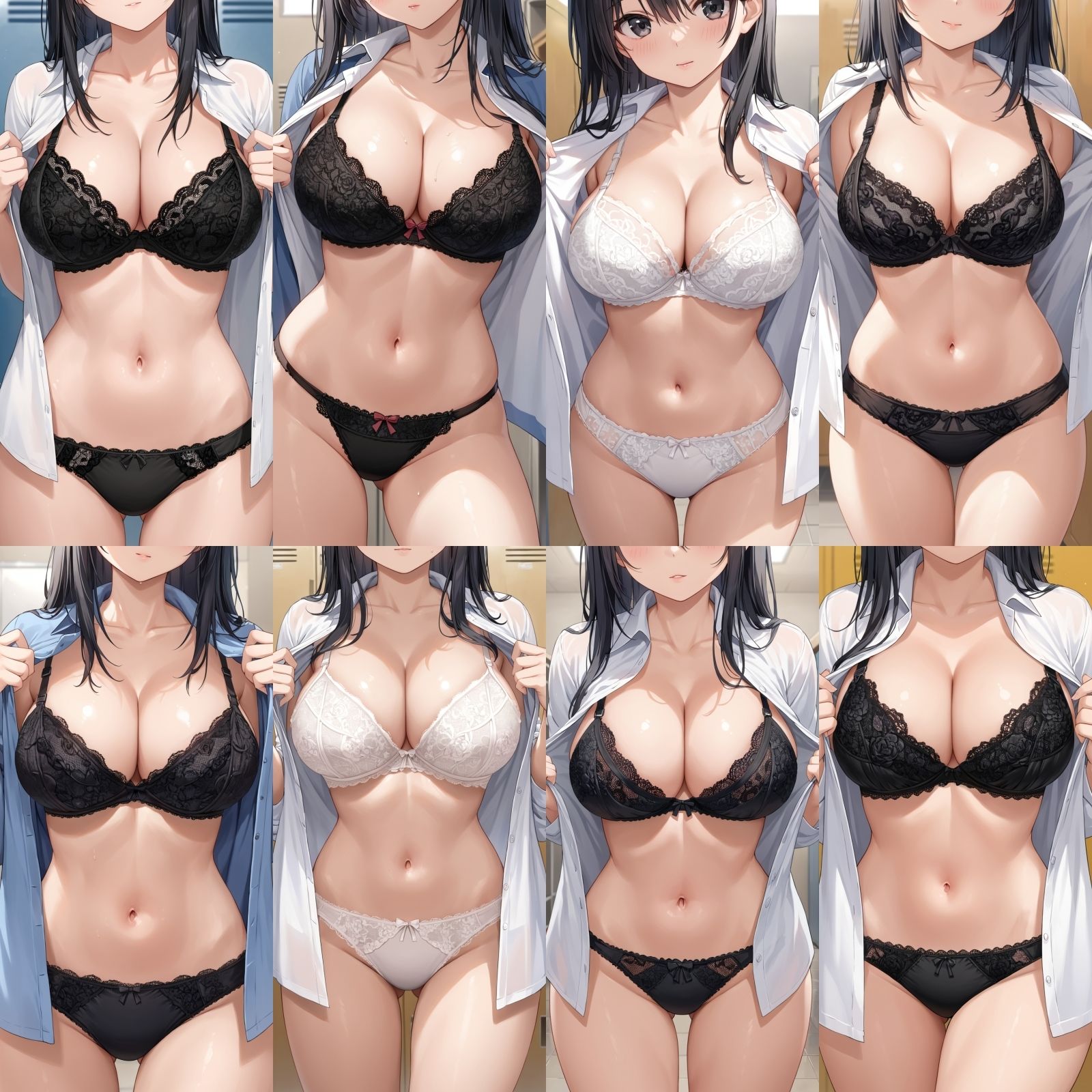 【J〇巨乳盗撮】シャツ脱ぎレース下着 Vol.8【250枚】 サンプル4ページ目