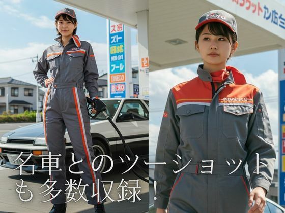 ガソリンスタンドで働く美女 サンプル2ページ目