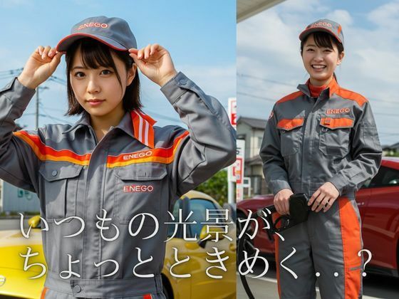 ガソリンスタンドで働く美女 サンプル3ページ目
