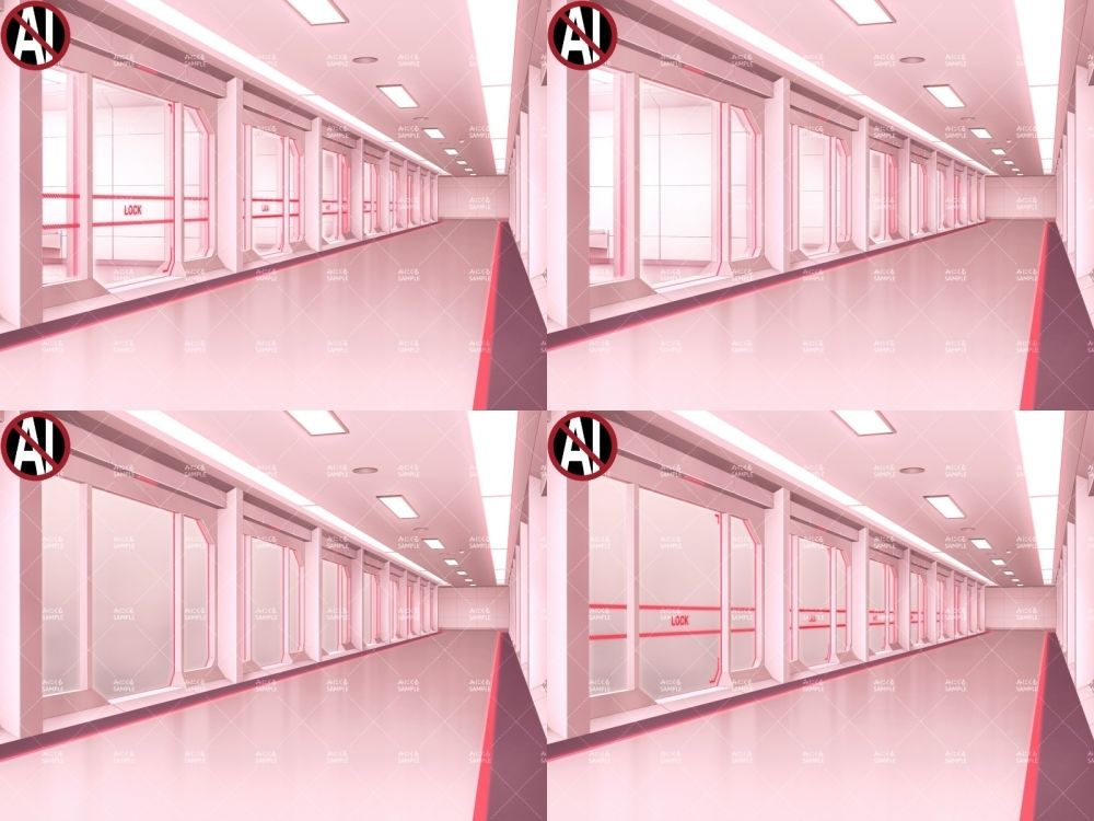 みにくる背景CG素材集『未来編』part02-Red×White- サンプル2ページ目
