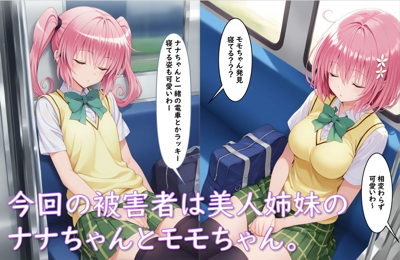ナナ＆モモ_美人姉妹電車睡〇姦 サンプル2ページ目