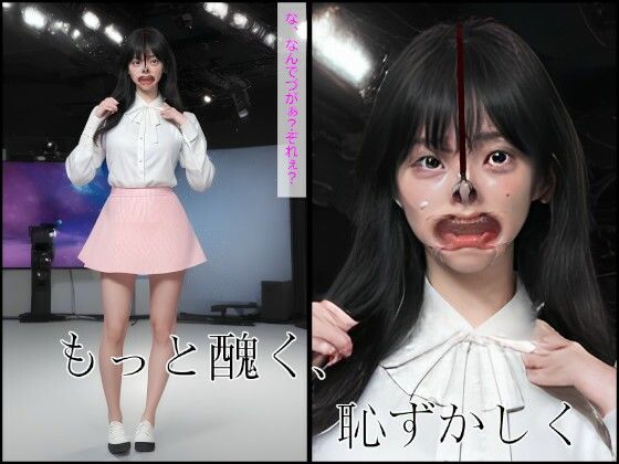 女子アナ顔面恥辱鼻フック物語 サンプル3ページ目