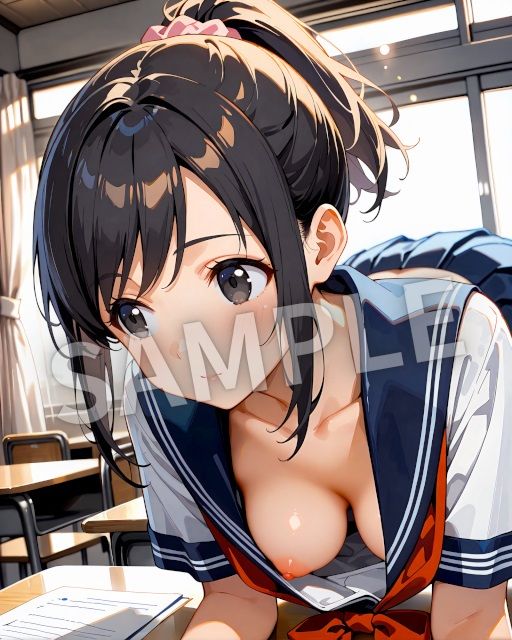ちょっぴりドキドキ胸チラシーン サンプル1ページ目