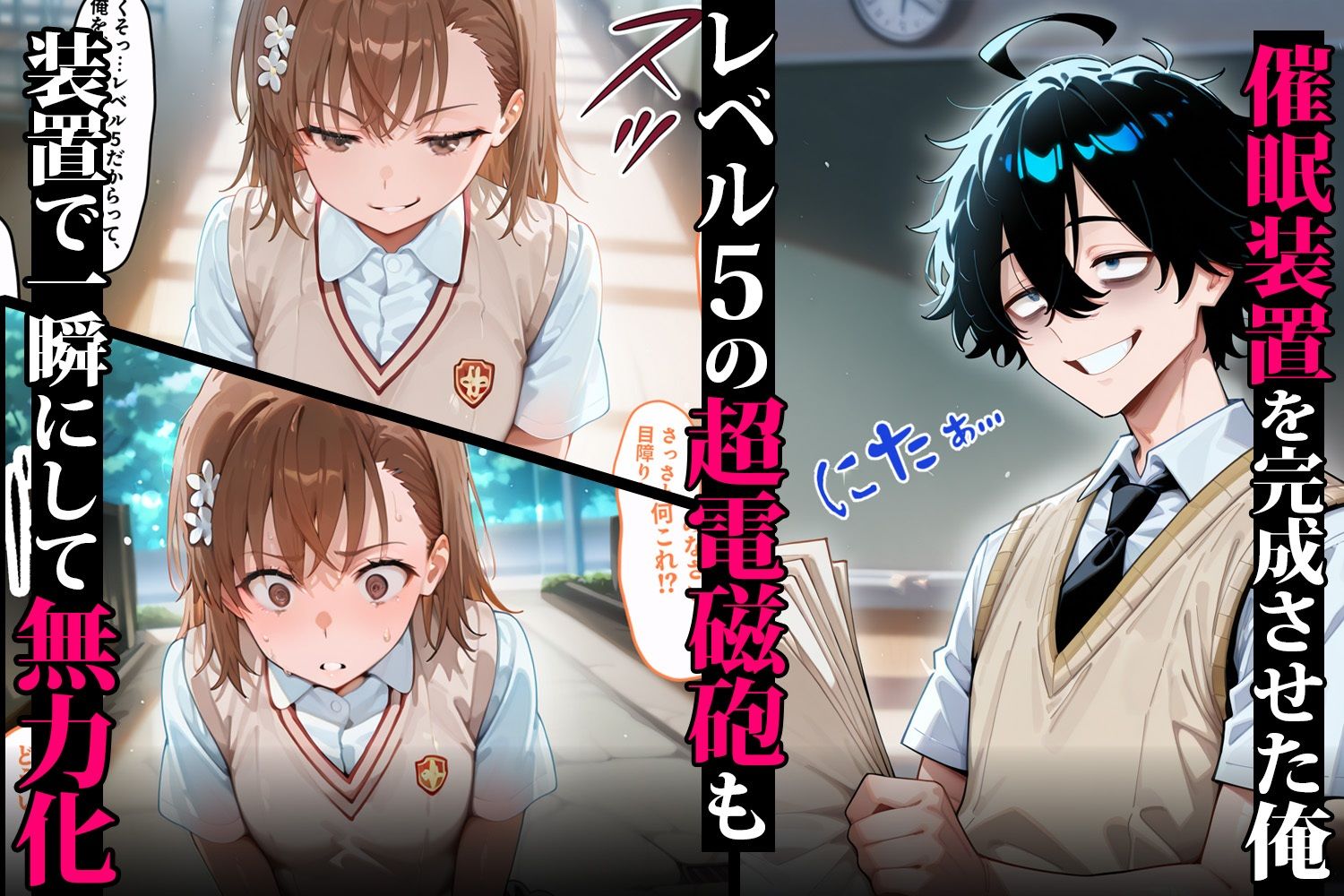 メス堕ちヒロインズ 〜催●支配で肉便器化 御坂美琴編〜 サンプル1ページ目