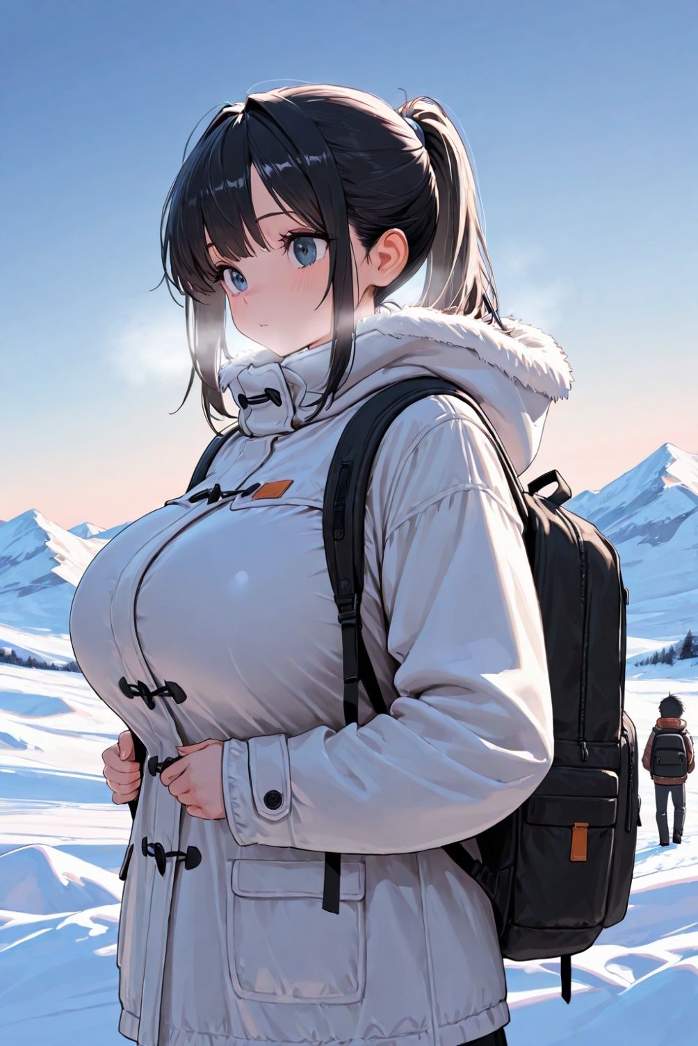 凍える雪山  肌を合せて温まろ サンプル1ページ目