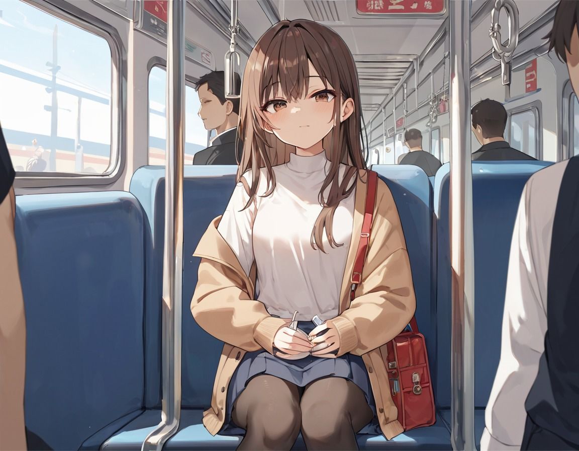 女子校生を電車で集合痴● サンプル1ページ目