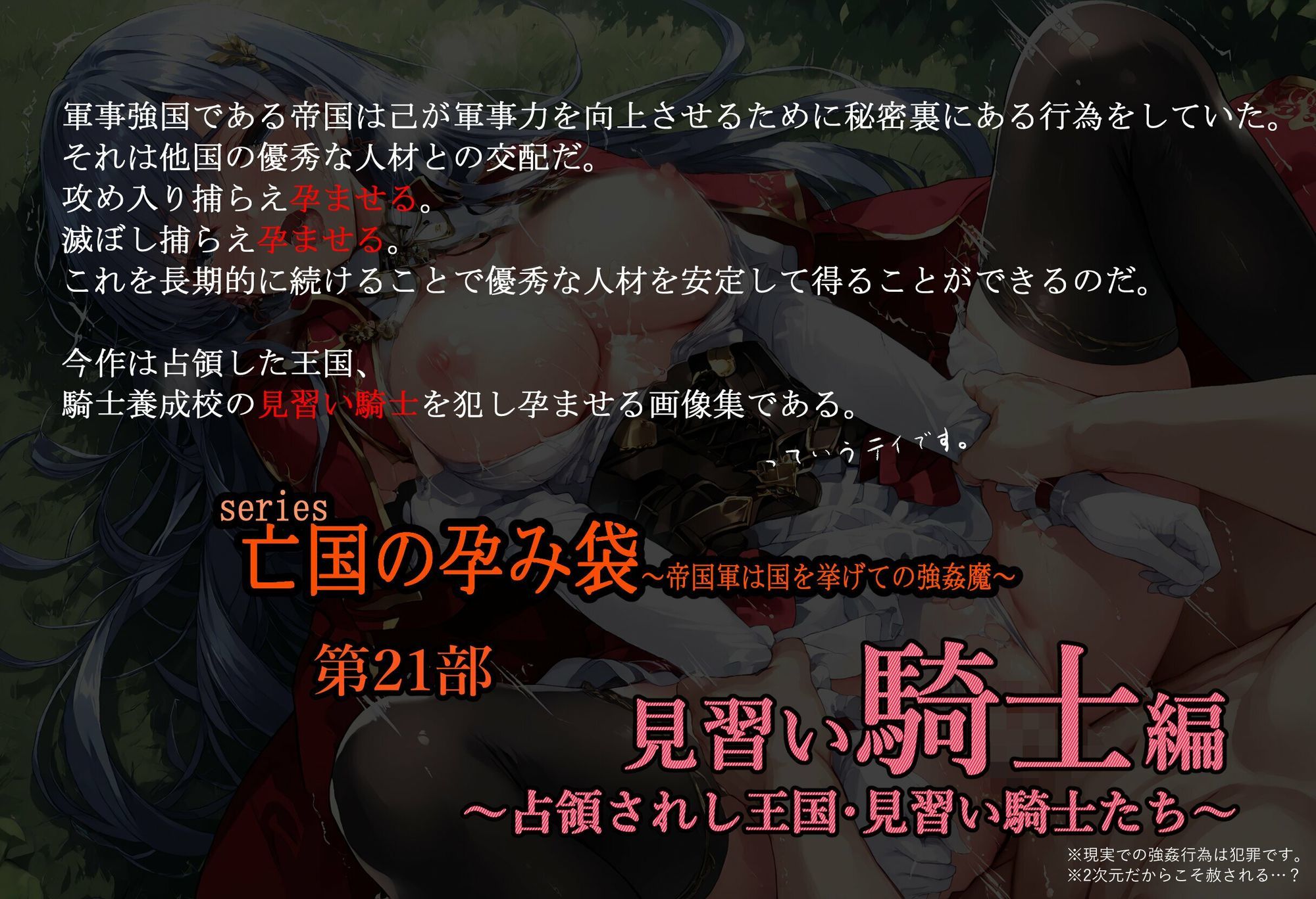 ［亡国の孕み袋］ 〜帝国軍は国を挙げての強●魔〜   第21部 見習い女騎士編 〜占領されし王国、見習い騎士たち〜 サンプル1ページ目