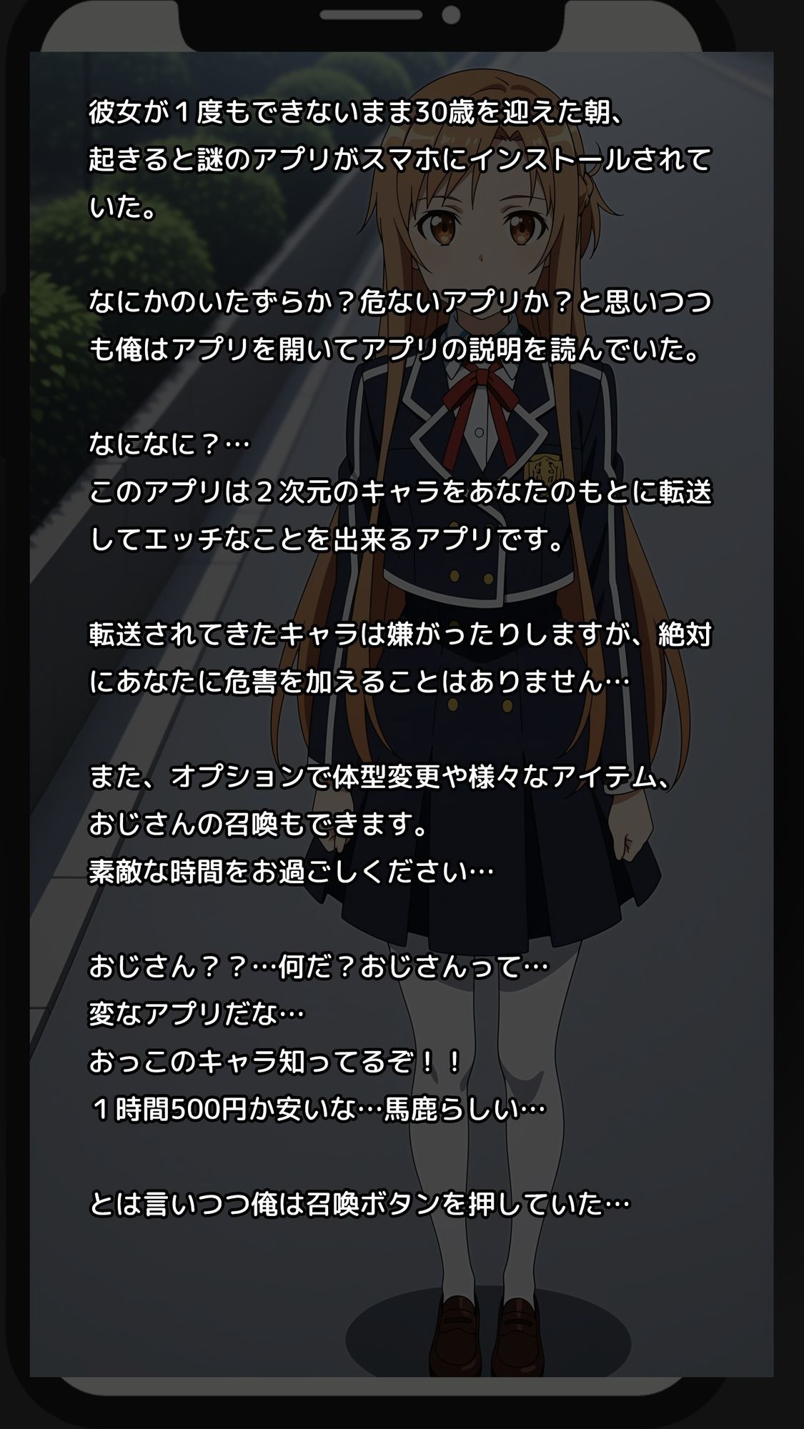【一部セリフつき】Deliサモ☆ 美少女とおじさん強●召喚アプリ - 閃光の女騎士編 - サンプル1ページ目