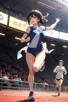 陸上女子 サンプル6ページ目
