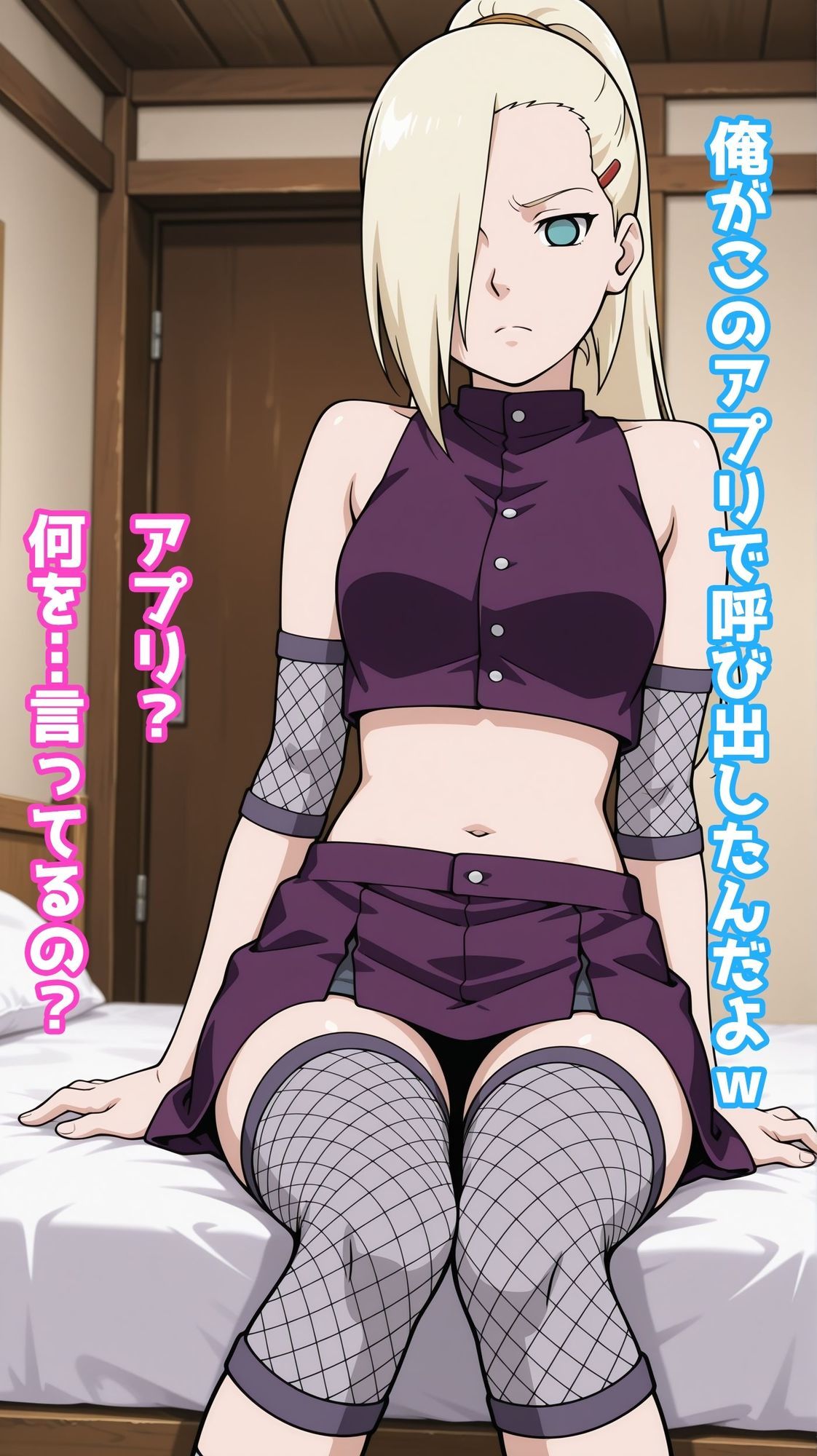 【一部セリフつき】Deliサモ☆ 美少女とおじさん強●召喚アプリ - 猪鹿蝶のくノ一編 - サンプル2ページ目