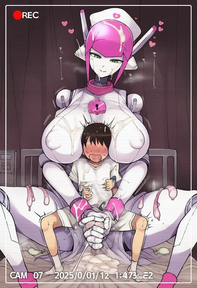 爆乳ロボットにパイ固めされる僕 サンプル4ページ目