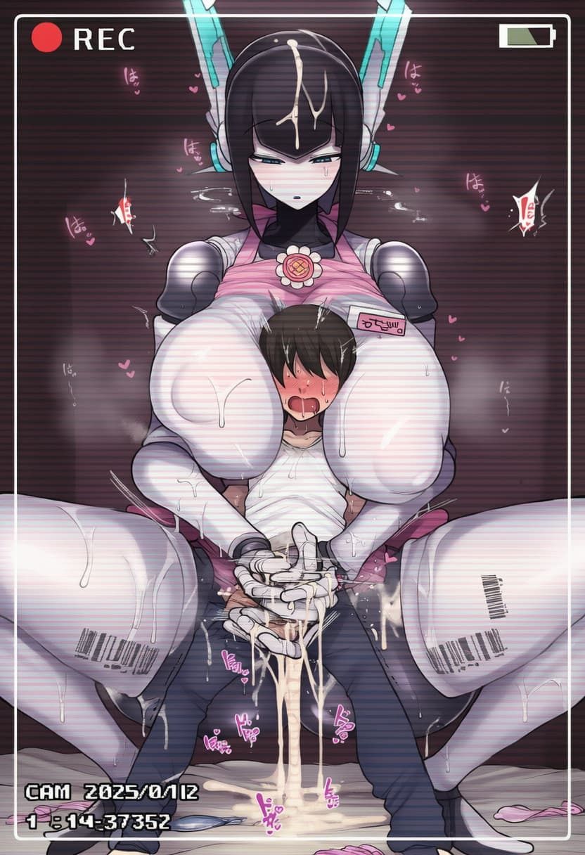 爆乳ロボットにパイ固めされる僕 サンプル5ページ目