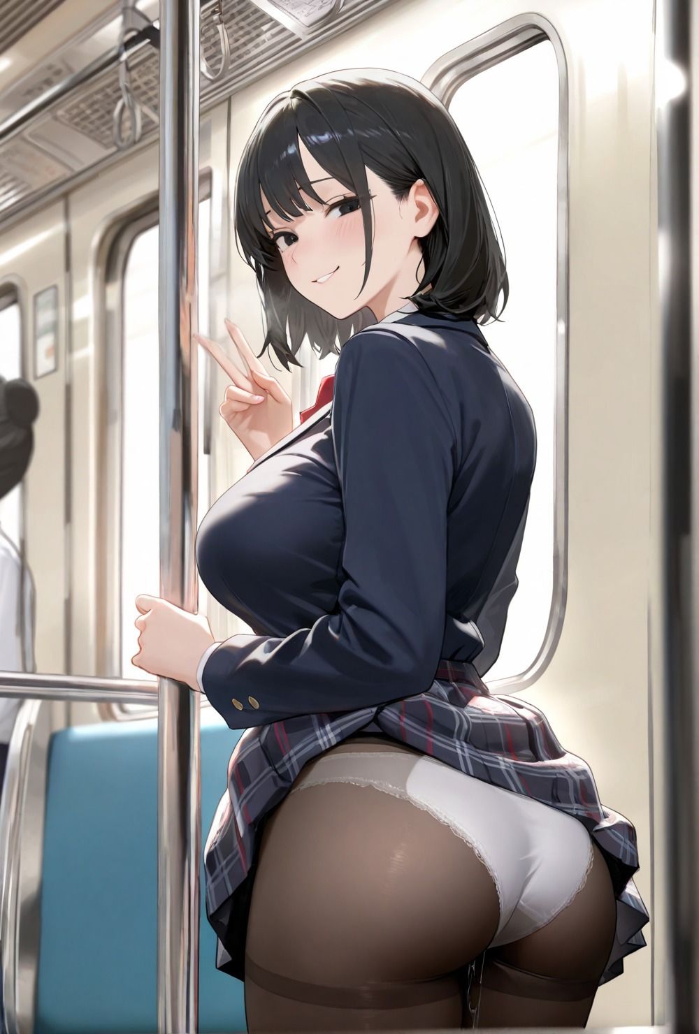 クラスの1軍マドンナ女子校生は電車痴●でおじを誘惑しちゃう サンプル1ページ目