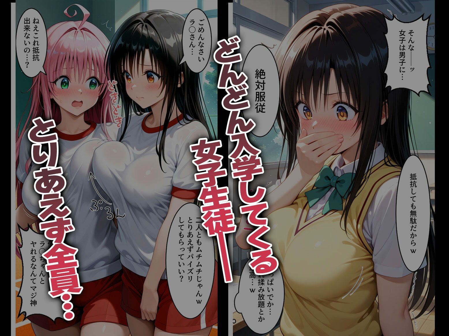 強●性処理学校 私たちこのクラスのオナホです 古手●唯＆ラ●編 サンプル4ページ目