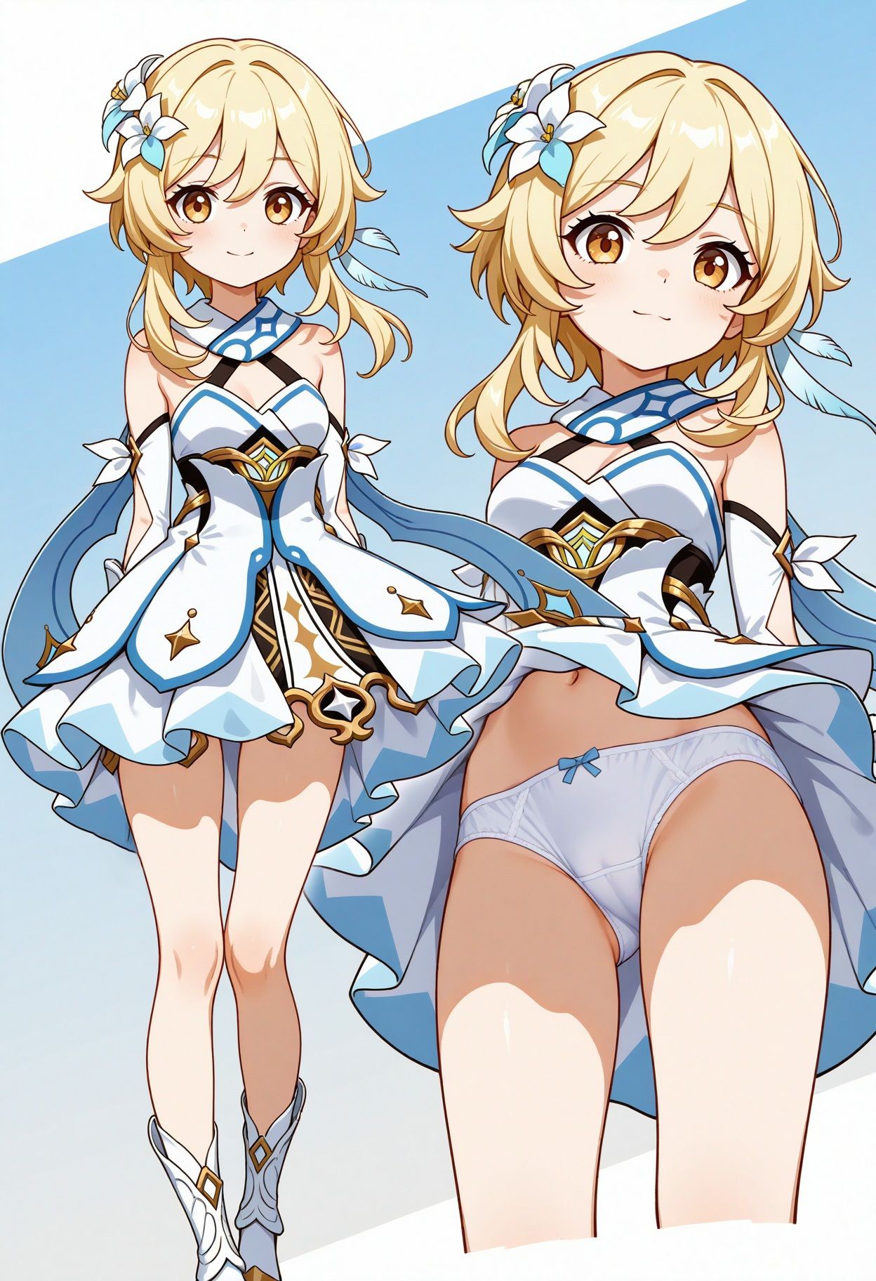 立ち絵とローアングル【蛍風1】 サンプル1ページ目