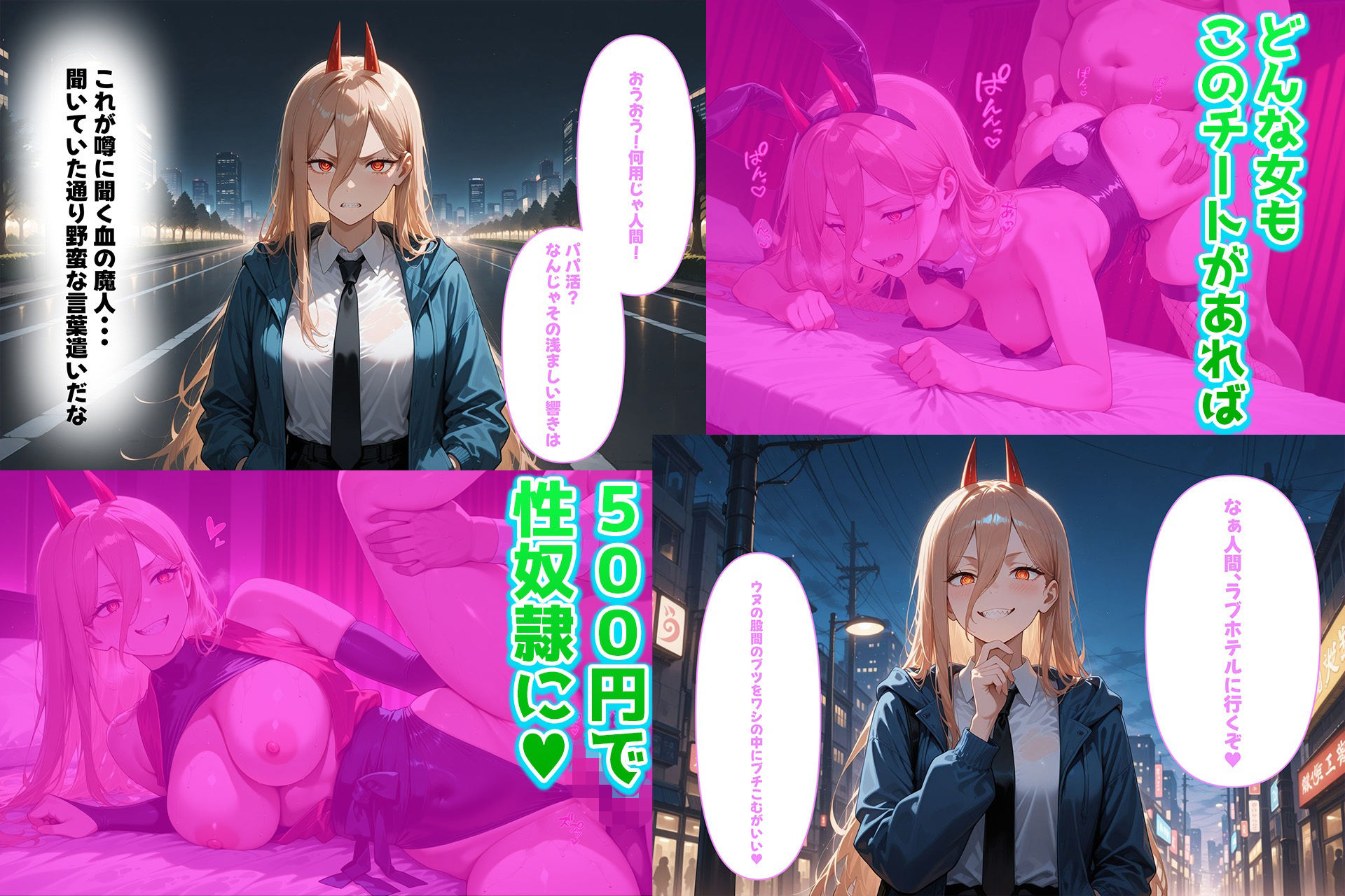 500円でパパ活確定チート〜ワンコインで美少女と即ラブホ！中出し孕ませ確定援交〜［パ〇ー編］［チェン〇ーマン］［CG500枚］ サンプル1ページ目