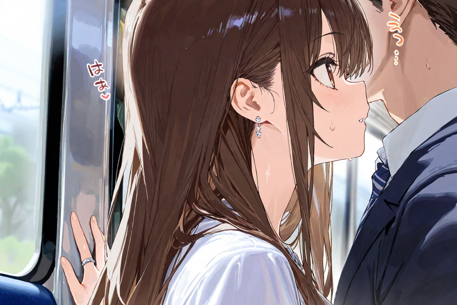 電車痴●の虜に！？痴●で快感を覚えた女子大生 サンプル1ページ目
