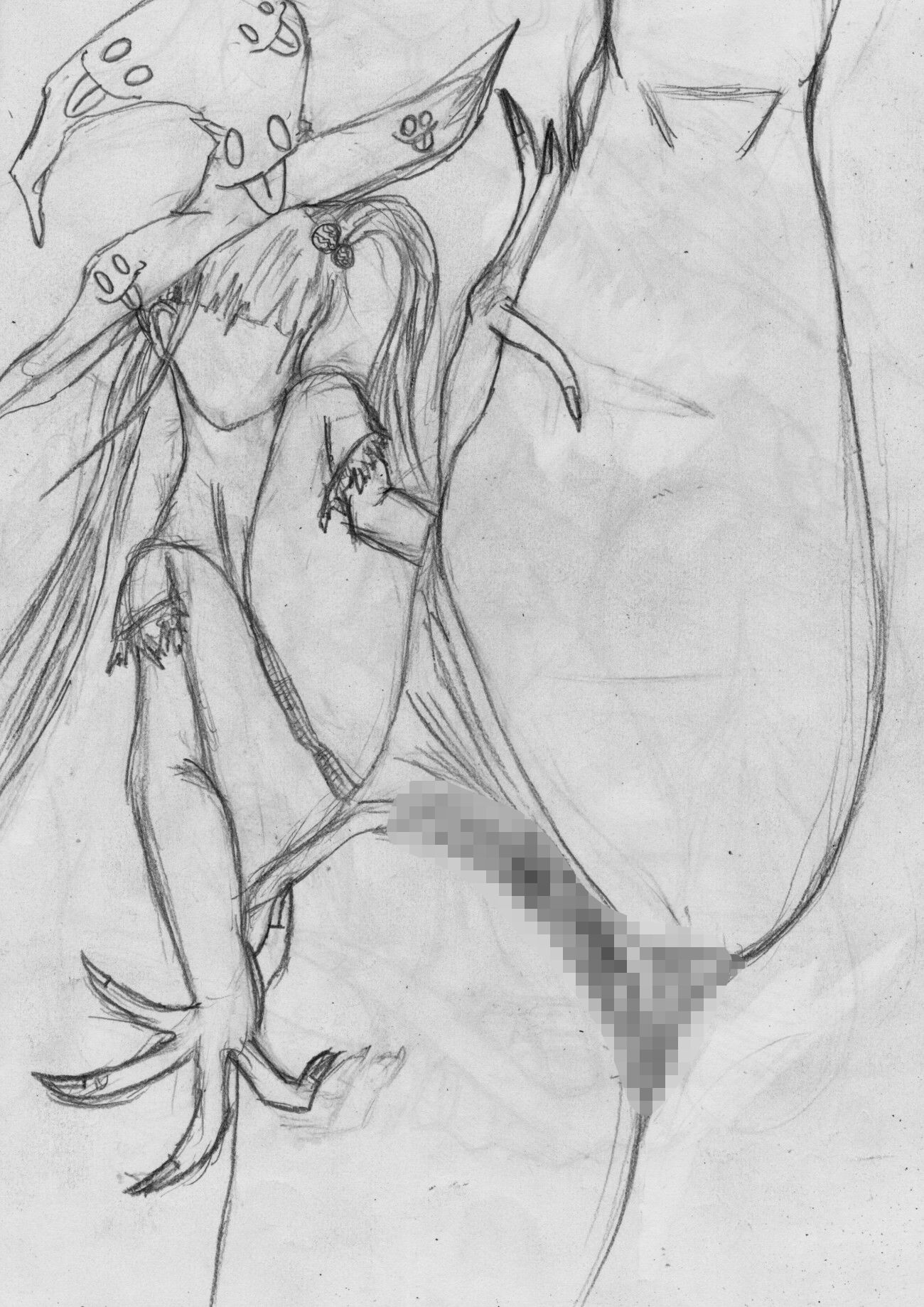 黒よりも黒いエロティックホラー黒戯絵集「マネキンポーズ5」 サンプル8ページ目
