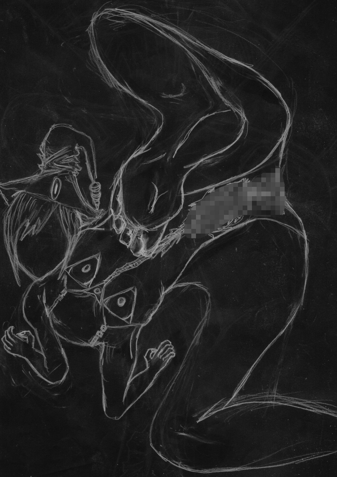 黒よりも黒いエロティックホラー黒戯絵集「マネキンポーズ5」 サンプル9ページ目