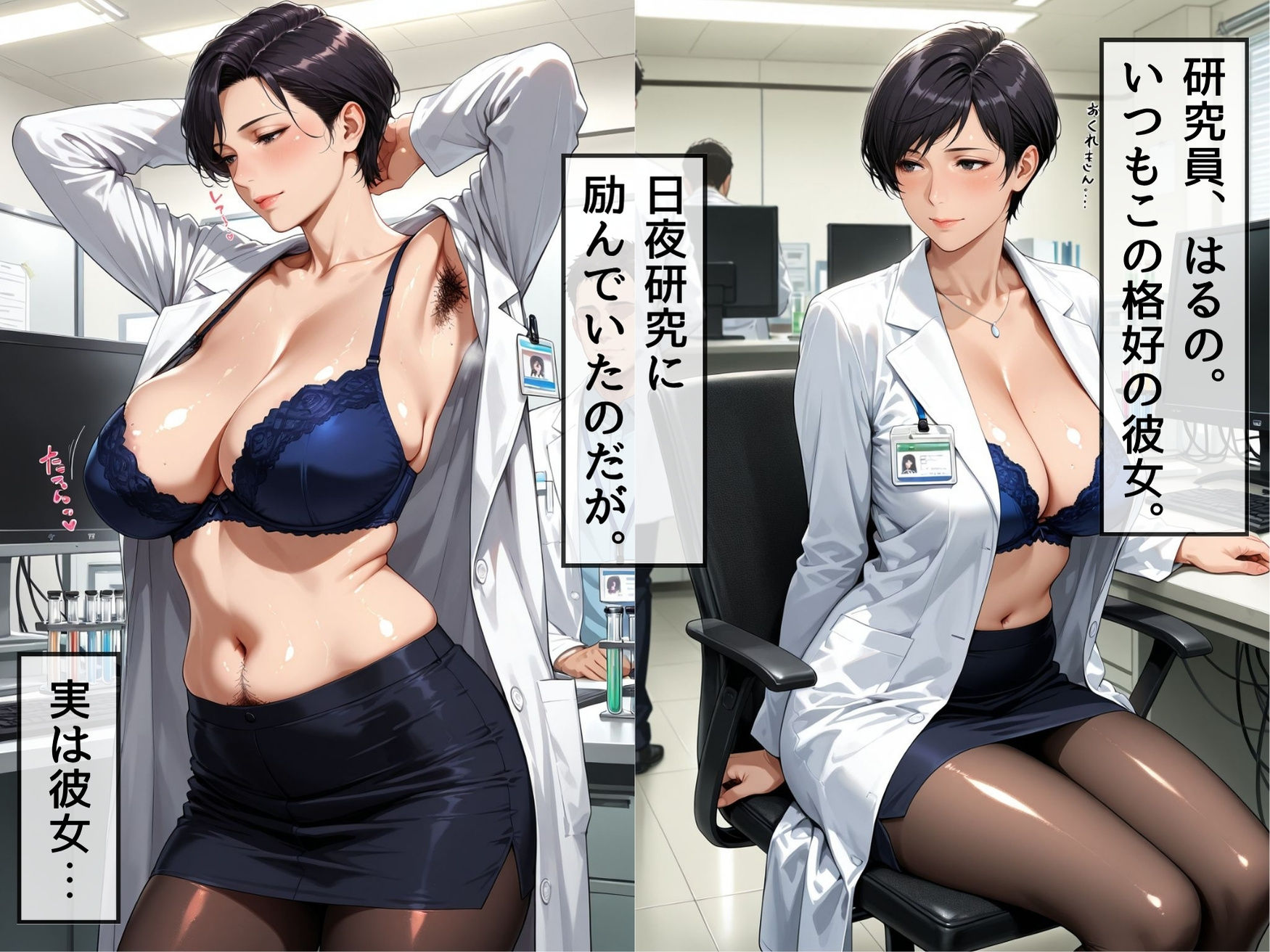被験体は、私。同僚研究員による孕ませ搾乳実験 サンプル2ページ目