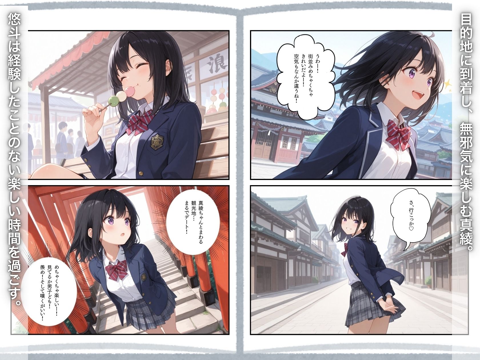 修学旅行―女子部屋の布団の中で起きた憧れの同級生との秘密の出来事。 サンプル4ページ目