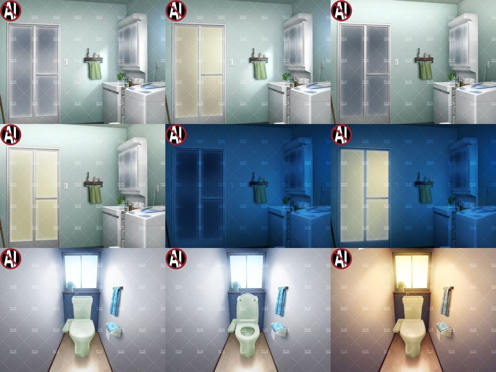 みにくる背景CG素材集『日常編』-水回り02- サンプル4ページ目