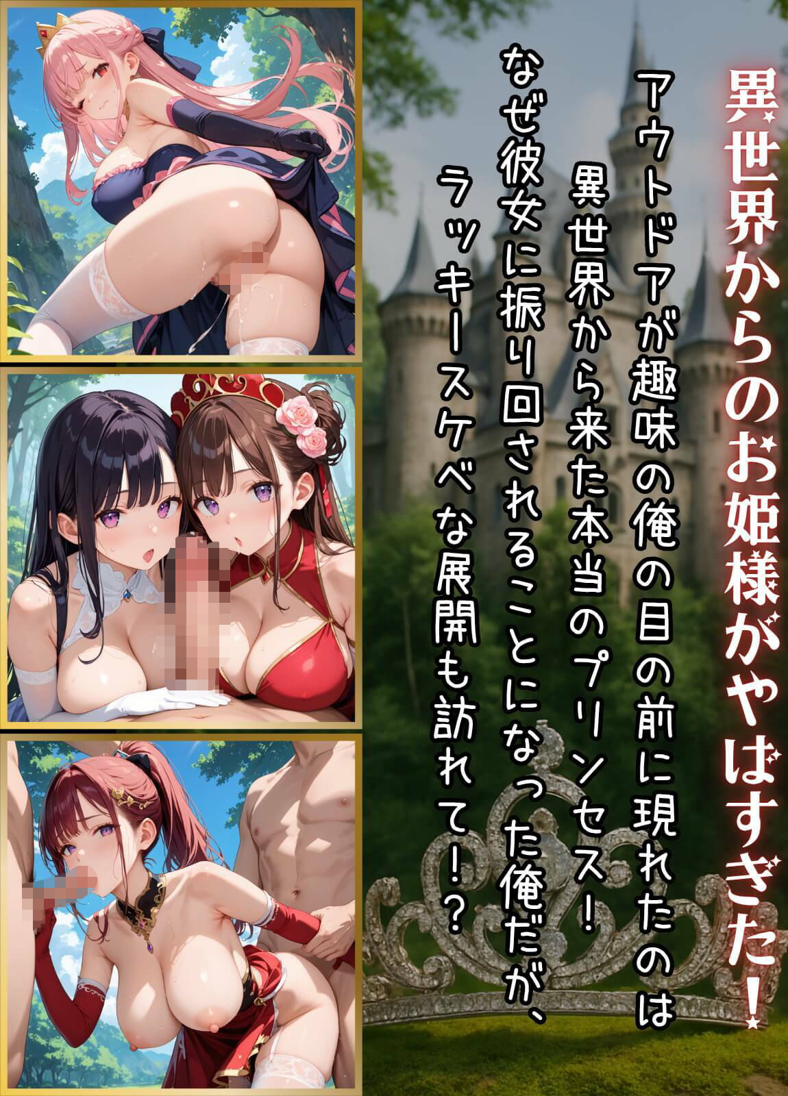 プリンセスと野獣たち！異世界のお姫様をめちゃくちゃにします！6【厳選CG240枚収録】 サンプル1ページ目