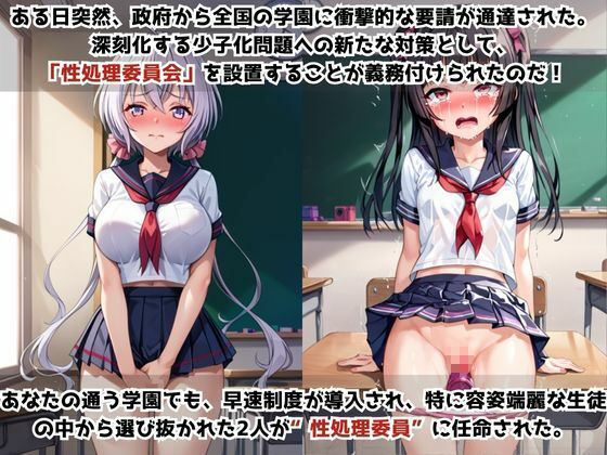 学校の性処理委員に任命されてしまった雪○クリス＆月○調の日常 サンプル1ページ目
