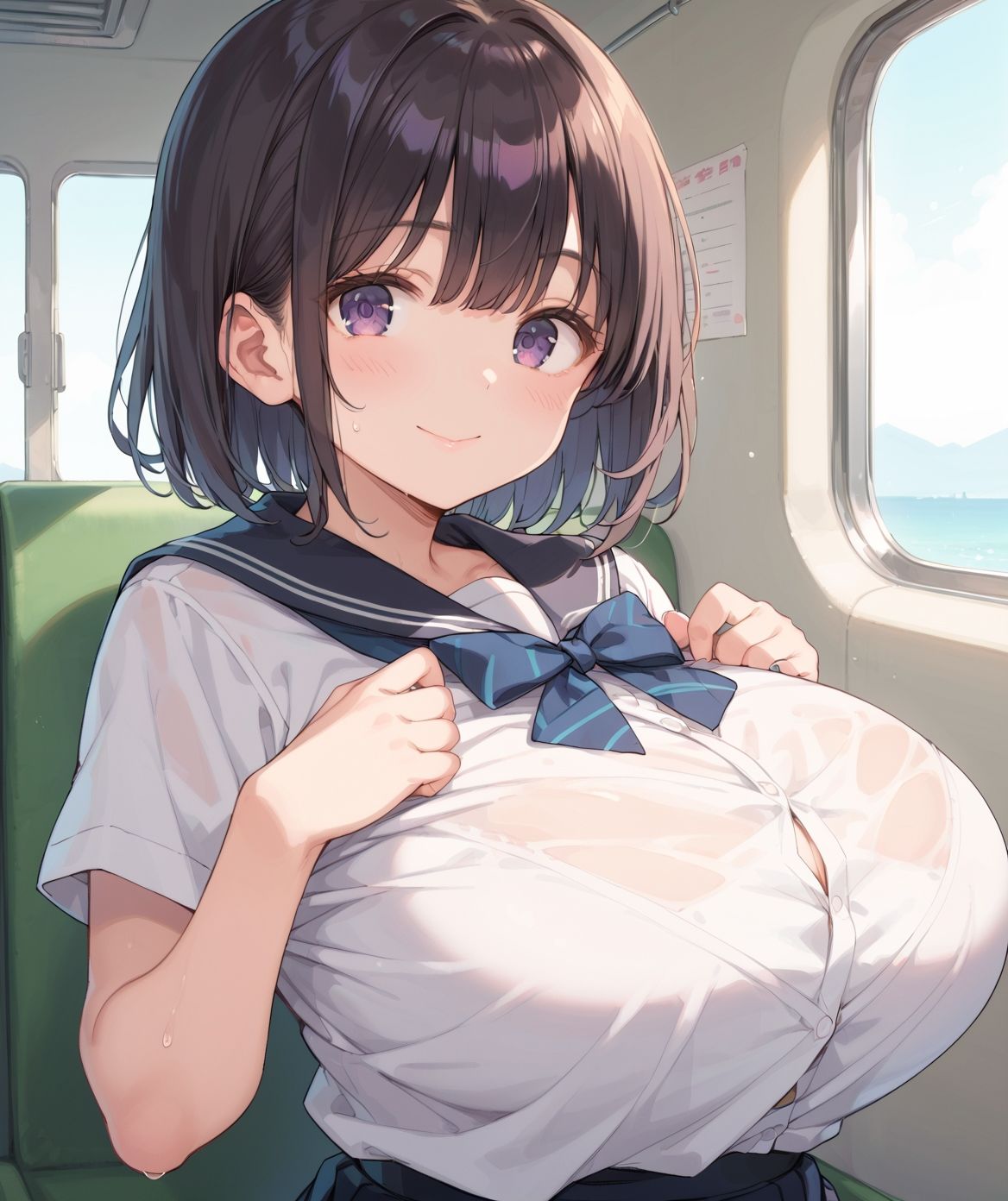 通学中のあの娘は、制服の下の誘惑を見せつけてくる03 サンプル3ページ目