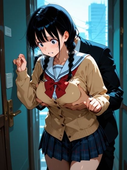 女子校生がきもでぶ変態教師に種付けセックスされてしまう話 サンプル1ページ目