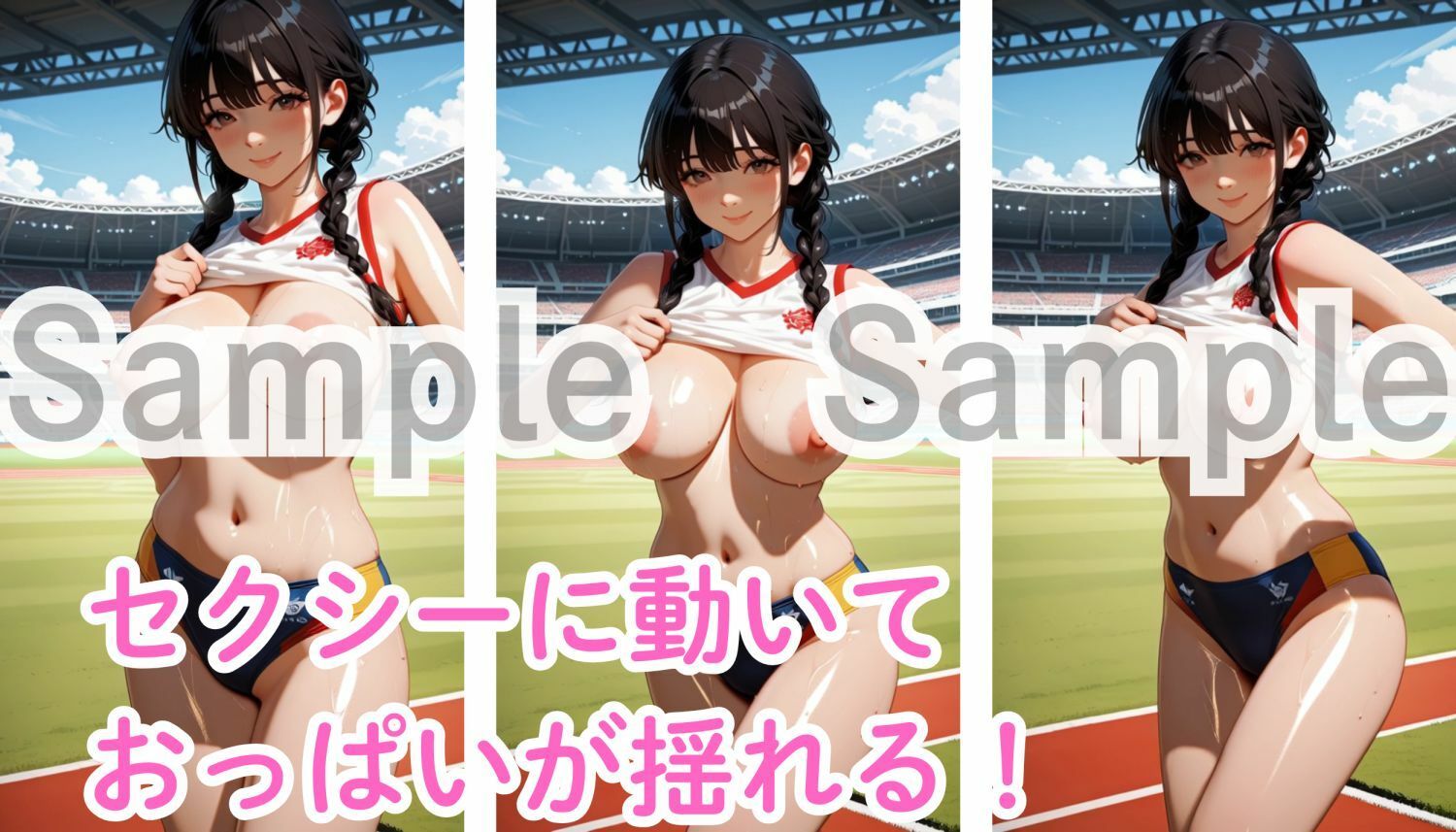 爆乳世界陸上 記録映像:女子選手のおっぱいぶるんぶるん サンプル2ページ目
