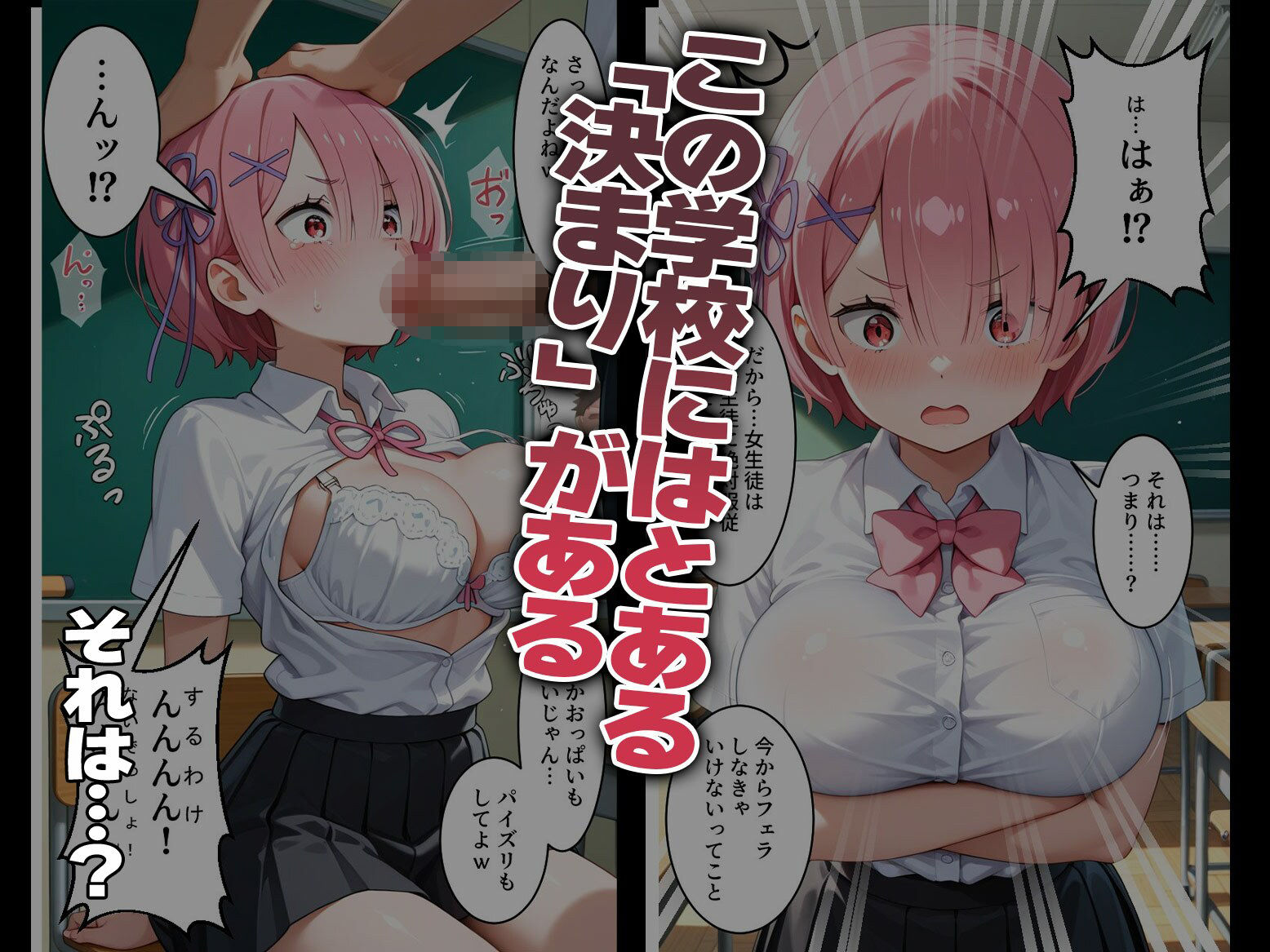 強●性処理学校 私たちこのクラスのオナホです レ●＆ラ●編 サンプル1ページ目