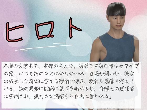 弱った妹はベッドで身動きできないまま訪問介護士の逞しい肉体に何度も貫かれていた サンプル2ページ目