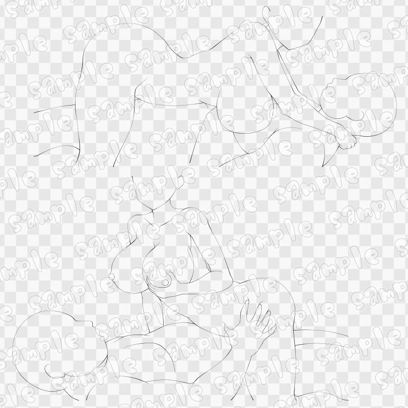 線画素材集［手］35 サンプル3ページ目