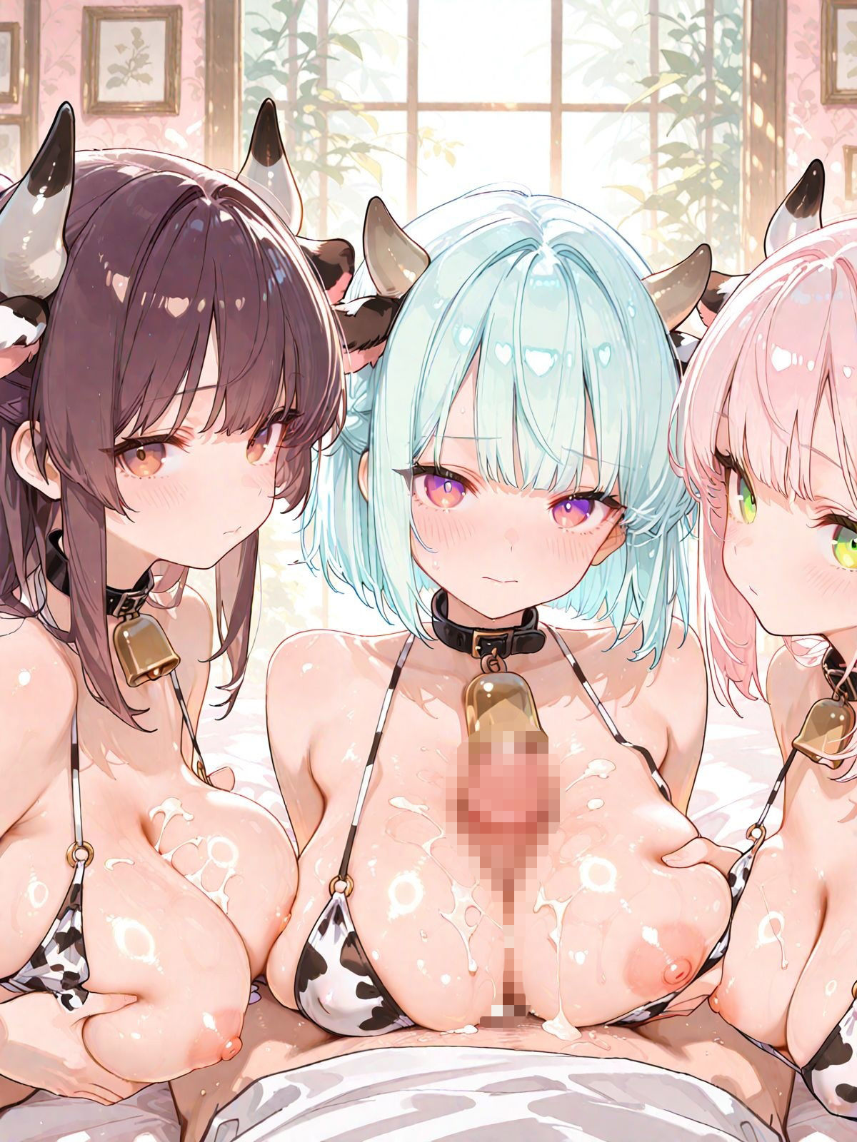 爆乳牛娘と夢のハーレム生活 サンプル5ページ目